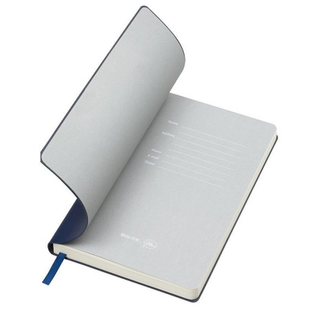 Блокнот в лінію A5 Thinkme Funky, м'яка обкладинка (темно-синій/сірий) Блокнот в лінію A5 Thinkme Funky, м'яка обкладинка (темно-синій/сірий)