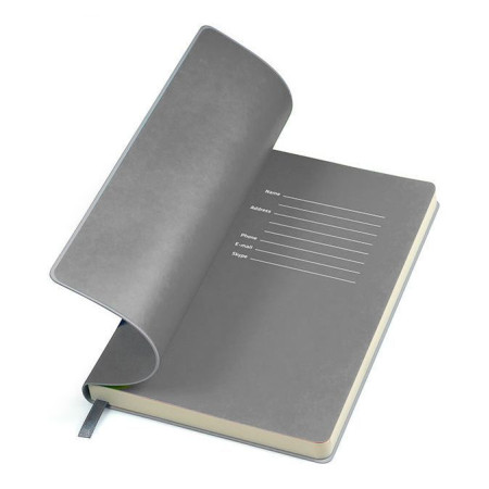 Блокнот в лінію A5 Thinkme Funky, м'яка обкладинка (сірий) Блокнот в лінію A5 Thinkme Funky, м'яка обкладинка (сірий)