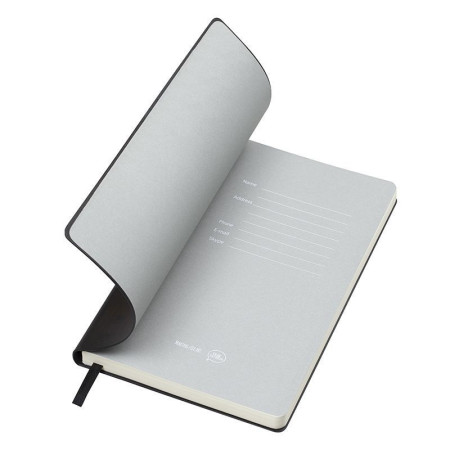 Блокнот в лінію A5 Thinkme Funky, м'яка обкладинка (чорний/сірий)