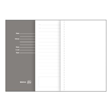 Блокнот в лінію A5 Thinkme Funky, м'яка обкладинка (чорний/сірий)