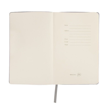 Блокнот в лінію A5 Thinkme Audrey, м'яка обкладинка (сірий) Блокнот в лінію A5 Thinkme Audrey, м'яка обкладинка (сірий)