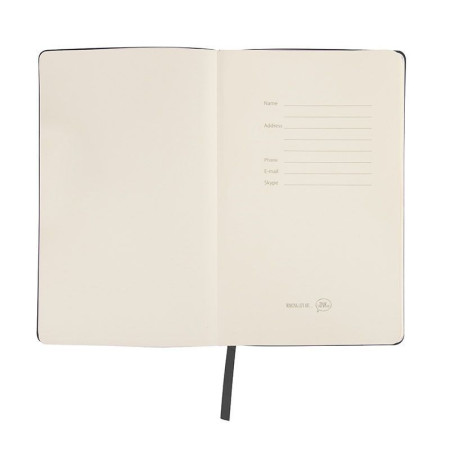 Блокнот в лінію A5 Thinkme Audrey, м'яка обкладинка (чорний)