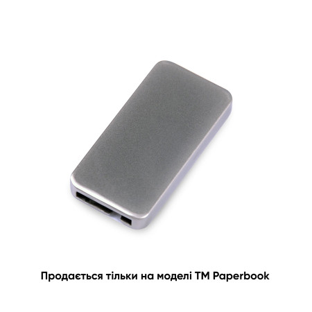 Змінна прямокутна металева табличка для записної книжки (срібний)