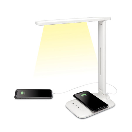 Лампа з бездротовою зарядкою Lumin, TM TEG (білий)