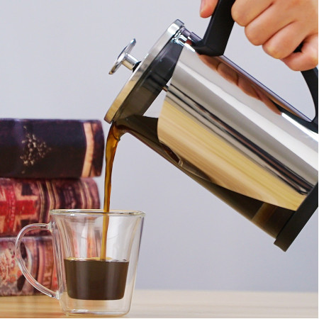 Френч-прес TeaTime, 1000 ml TM Discover (срібний)