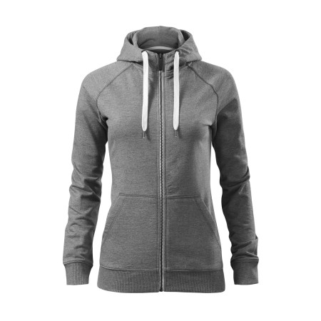 Реглан жіночий на блискавці Voyage 320, TM Malfini (dark grey melange)
