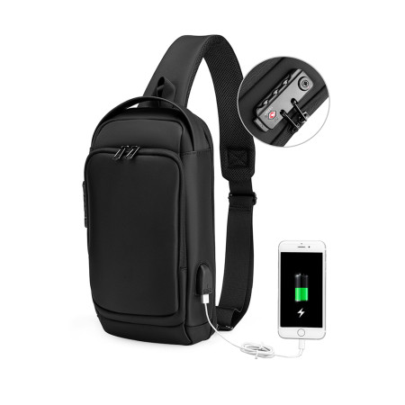 Рюкзак на одне плече Seven, ТМ Discover (чорний)