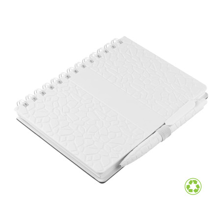 Записник B6 на пружині з ручкою Plane, ТМ Totobi (білий)