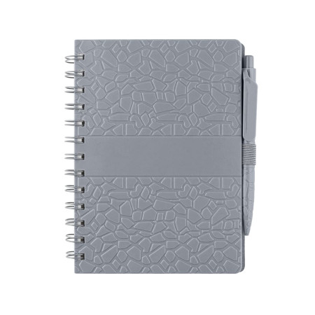 Записник B6 на пружині з ручкою Plane, ТМ Totobi (сірий)