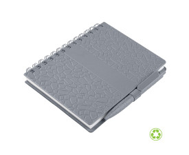 Записник B6 на пружині з ручкою Plane, ТМ Totobi (сірий)