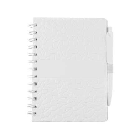 Записник B6 на пружині з ручкою Plane, ТМ Totobi (білий)