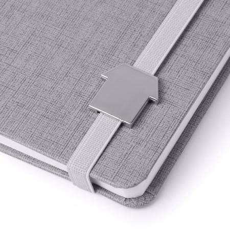 Змінна металева табличка будинок для записної книжки (срібний)