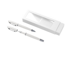 Набір ручка кулькова+ролер London,TM Totobi (білий)