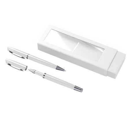 Набір ручка кулькова+ролер London,TM Totobi (білий)