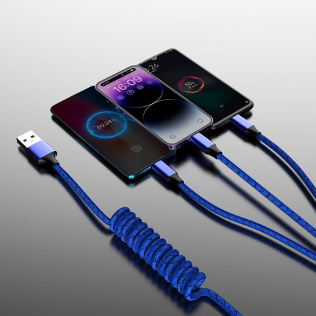 Провід 3-в-1 Rio, TM TEG (синій)