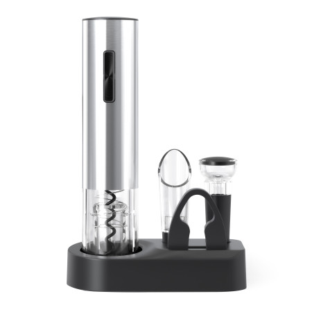 Набір для вина з електричним штопором Merlot, TM TEG (срібний)