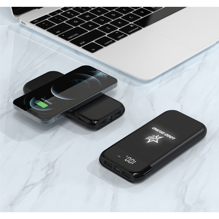 Повербанк з підсвіткою Galaxy 10000 mAh, ТМ TEG (білий)