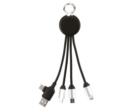 Зарядний кабель 3 в 1 з підсвідкою Orion, ТМ TEG (білий)