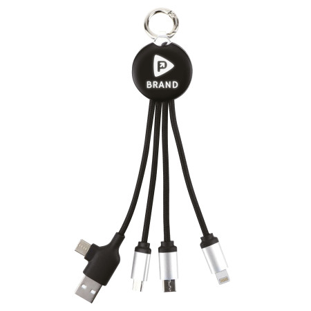 Зарядний кабель 3 в 1 з підсвідкою Orion, ТМ TEG (білий)