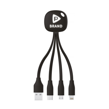 Зарядний кабель 3 в 1 з підсвідкою Linx, ТМ TEG (білий)