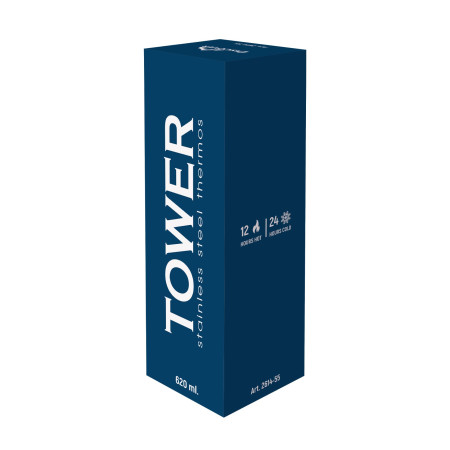 Термопляшка Tower, ТМ Discover (темно-синій)