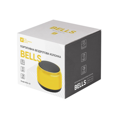 Колонка бездротова Bells, TM TEG (жовтий)