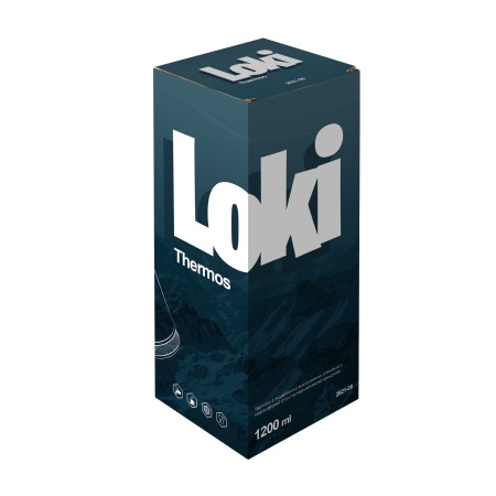 Термос 1,2л Loki, TM Discover (чорний)