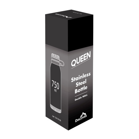 Термопляшка Queen, ТМ Discover (чорний)
