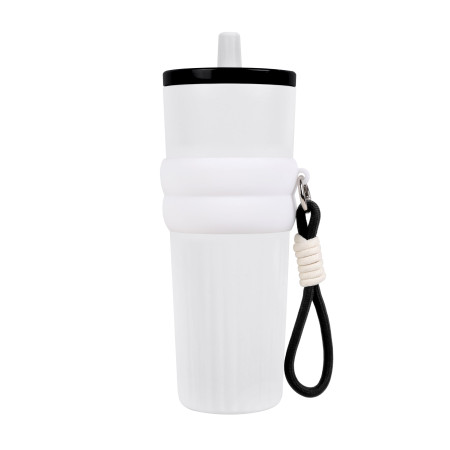 Силіконове кільце з мотузкою (білий)