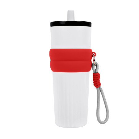 Силіконове кільце з мотузкою (червоний)