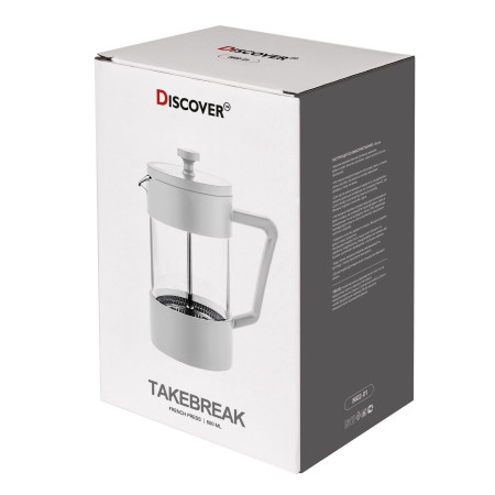 Френч-прес TakeBreak, 600 ml TM Discover (білий)