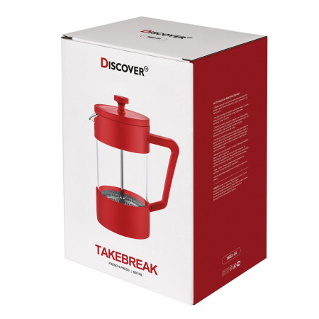 Френч-прес TakeBreak, 600 ml TM Discover (червоний)