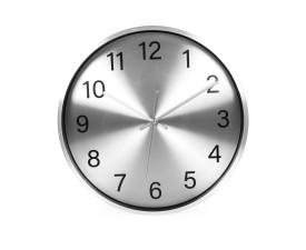 Годинник настінний 35 см., SilverTime , TM TEG (срібний)