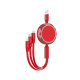 Зарядний кабель 3 в 1  Ruoki, ТМ TEG (червоний)