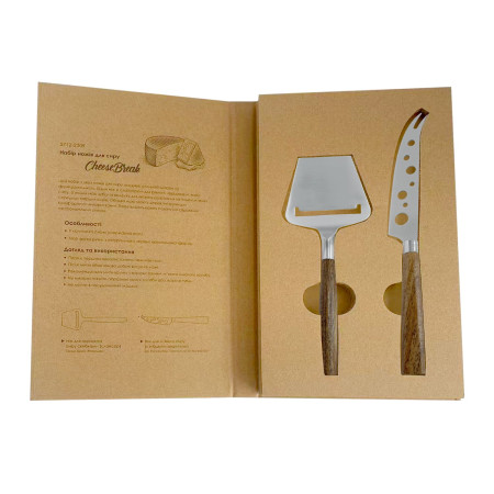 Набір ножів для сиру CheeseBreak, TM Casa Mia (натуральний (wood/silver))