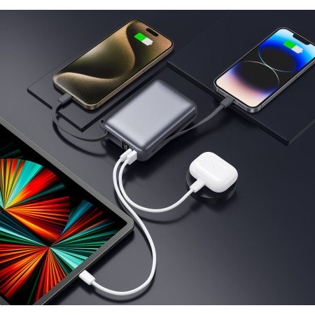 Повербанк Kalve 20000 mAh 22,5W, ТМ TEG (сірий)