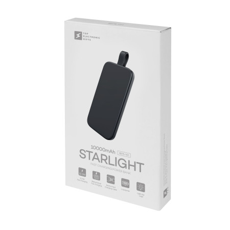 Повербанк з підсвіткою Starlight 10000 mAh, ТМ TEG (білий)