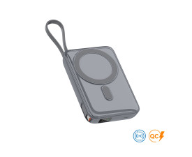 Повербанк Glam 10000 mAh 22,5W, ТМ TEG (сірий)