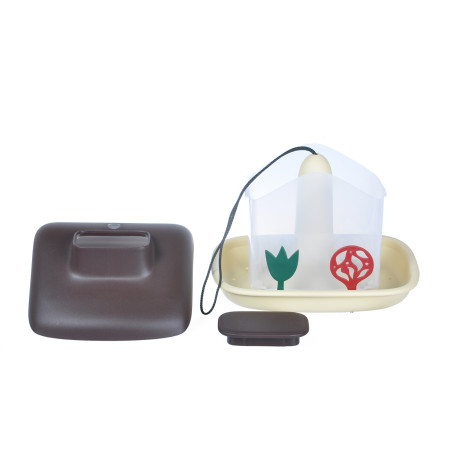 Годівничка для пташок Hatinka (коричневий)