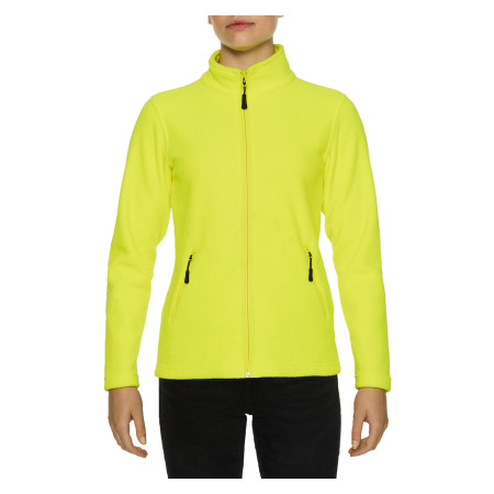 Реглан з мікрофлісу на блискавці жіночий Hammer 280, TM Gildan (safety green)