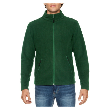 Реглан з мікрофлісу на блискавці Hammer 280, TM Gildan (forest green)