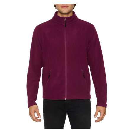 Реглан з мікрофлісу на блискавці Hammer 280, TM Gildan (maroon)