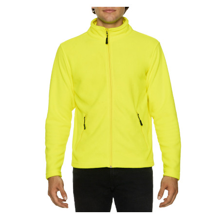 Реглан з мікрофлісу на блискавці Hammer 280, TM Gildan (safety green)