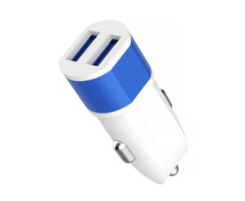 Автомобільний зарядний пристрій Duo, TM TEG (синій)