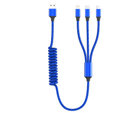 Провід 3-в-1 Rio, TM TEG (синій)