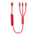 Провід 3-в-1 Rio, TM TEG (червоний)