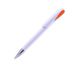 Ручка кулькова, пластикова Split, ТМ Тотоbi (помаранчево-білий)