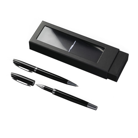 Набір ручка кулькова+ролер London,TM Totobi (чорний)