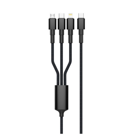 Зарядний кабель Solin Type-C 3в1 60W (чорний) Зарядний кабель Solin Type-C 3в1 60W (чорний)